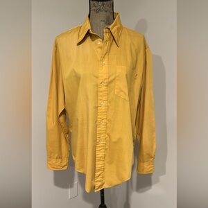 Ivy traditional’s campus never iron vintage mustard Yellow Shirt size large